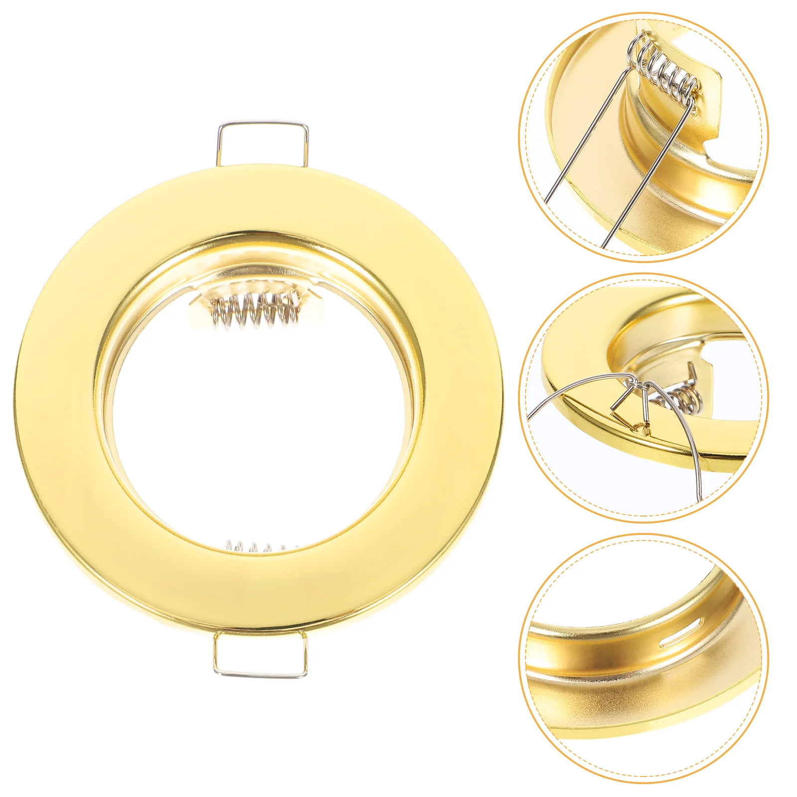Ceiling Lamp Shell Recessed Light Cover Spring Iron Lights for MR16 GU10 LED Trim Metal Fixture Compatible Easy Install Multiple
Ceiling Lamp Shell Recessed Light Cover Spring Iron Lights for MR16 GU10 LED Trim Metal Fixture Compatible Easy Install Multiple