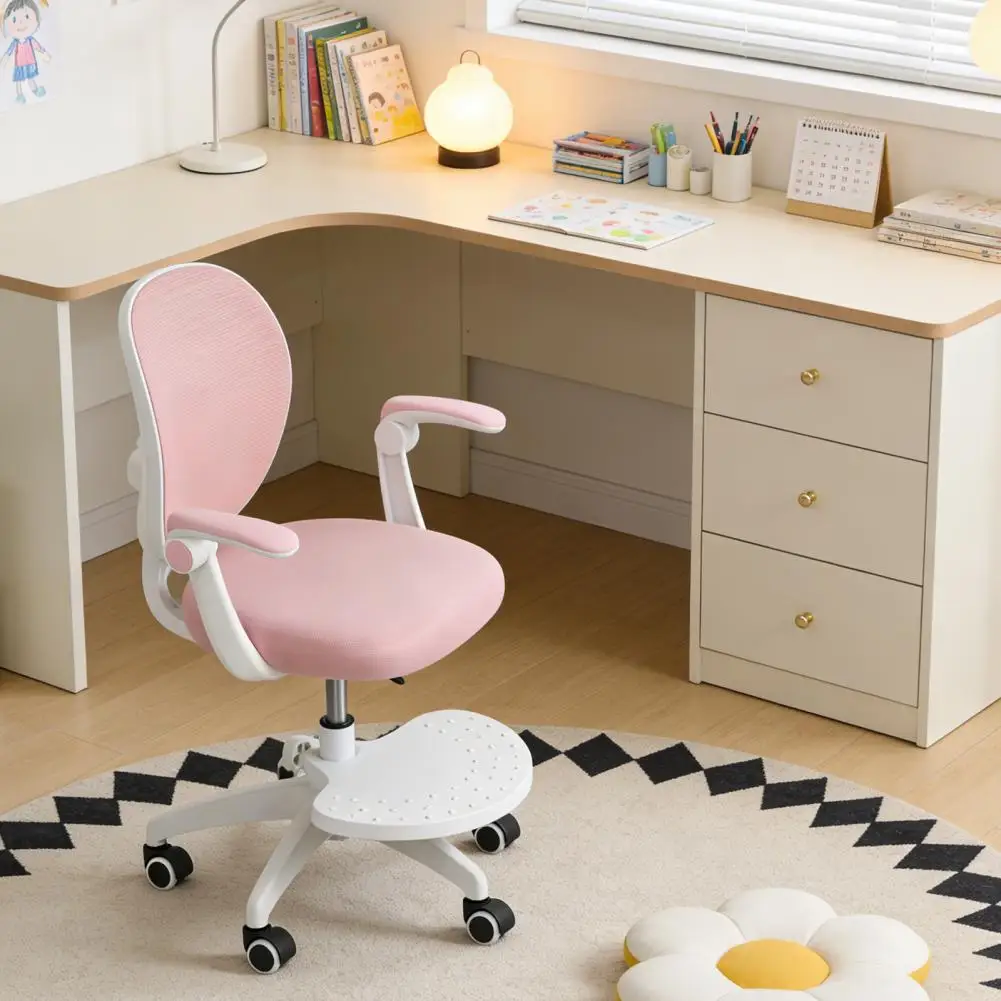 Children Study Chair with Adjustable Footrest & Flip Arm, 360° Swivel Mesh Kids Computer Chair, Ergonomic Swivel Chair
Children Study Chair with Adjustable Footrest & Flip Arm, 360° Swivel Mesh Kids Computer Chair, Ergonomic Swivel Chair