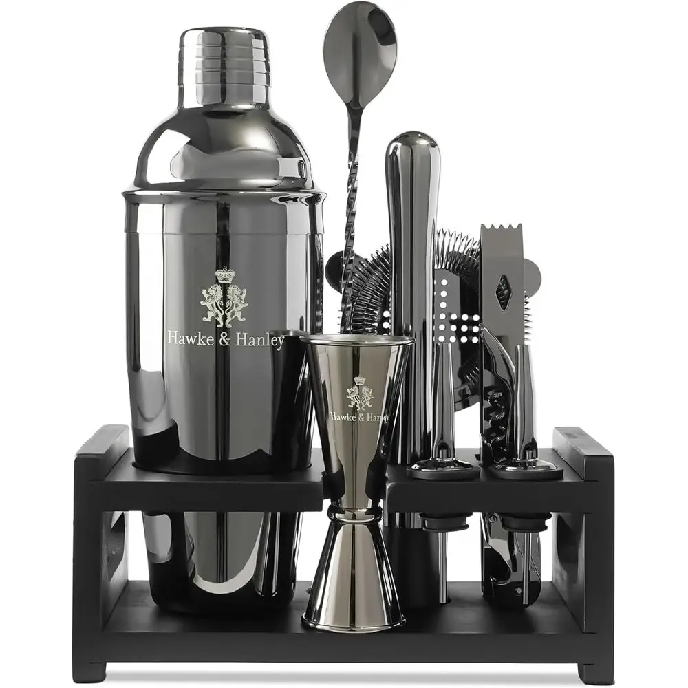 Cocktail Shaker Bar Set with i Shaker, Tools, Bamboo Stand, Recipe Book | Premium Housewarming Gift (Black)
Cocktail Shaker Bar Set with i Shaker, Tools, Bamboo Stand, Recipe Book | Premium Housewarming Gift (Black)