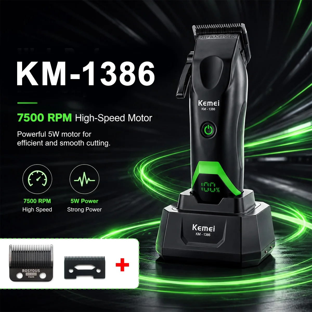 Professional Hair Cutter 8000RPM with Base Charger LED Display Men's Haircut Machine Hair Clipper
Professional Hair Cutter 8000RPM with Base Charger LED Display Men's Haircut Machine Hair Clipper