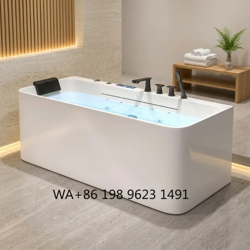 Seamless Integrated Freestanding Acrylic Bathtub Premium Material High Gloss Surface Boutique Hotel Master Bathroom Soaking Tub
Seamless Integrated Freestanding Acrylic Bathtub Premium Material High Gloss Surface Boutique Hotel Master Bathroom Soaking Tub