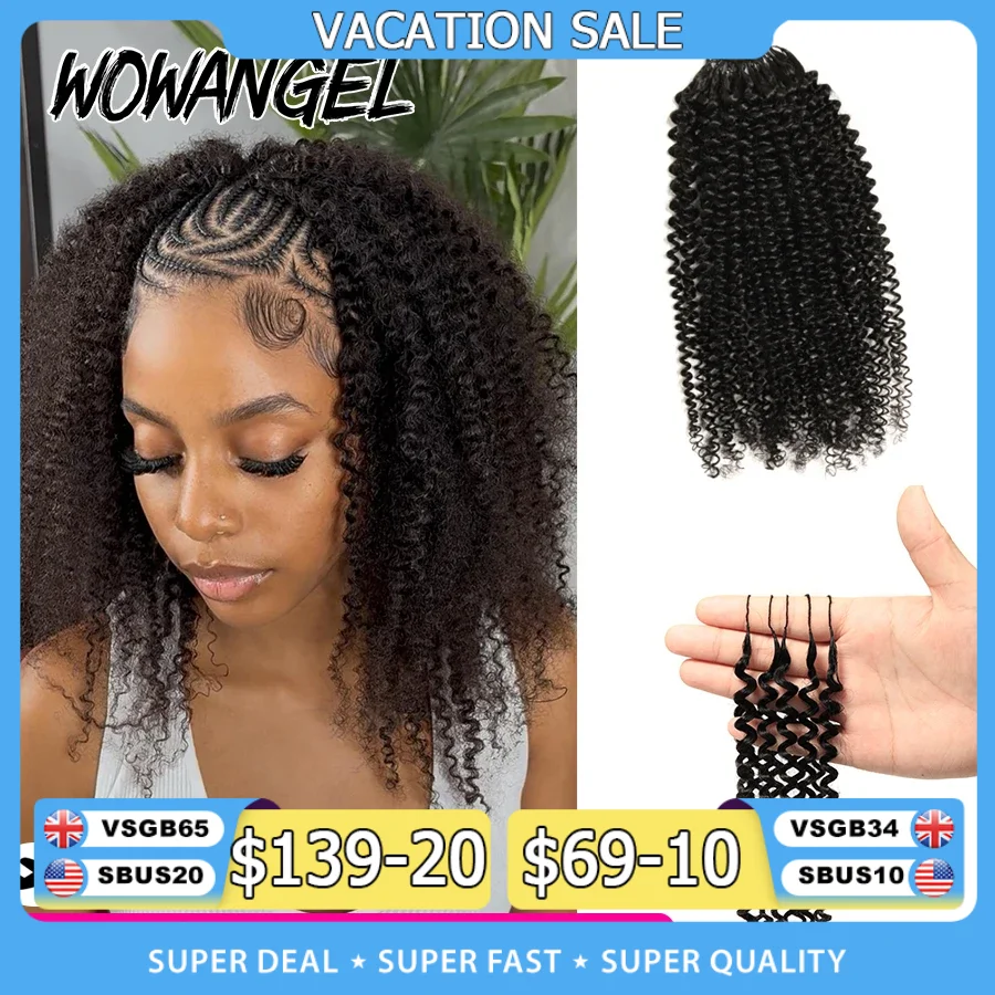 Afro Kinky Curly Crochet Braiding Human Hair Tight Curly Pre-Separated Knotless Feather Crochet Human Hair Extensions With Loop
Afro Kinky Curly Crochet Braiding Human Hair Tight Curly Pre-Separated Knotless Feather Crochet Human Hair Extensions With Loop