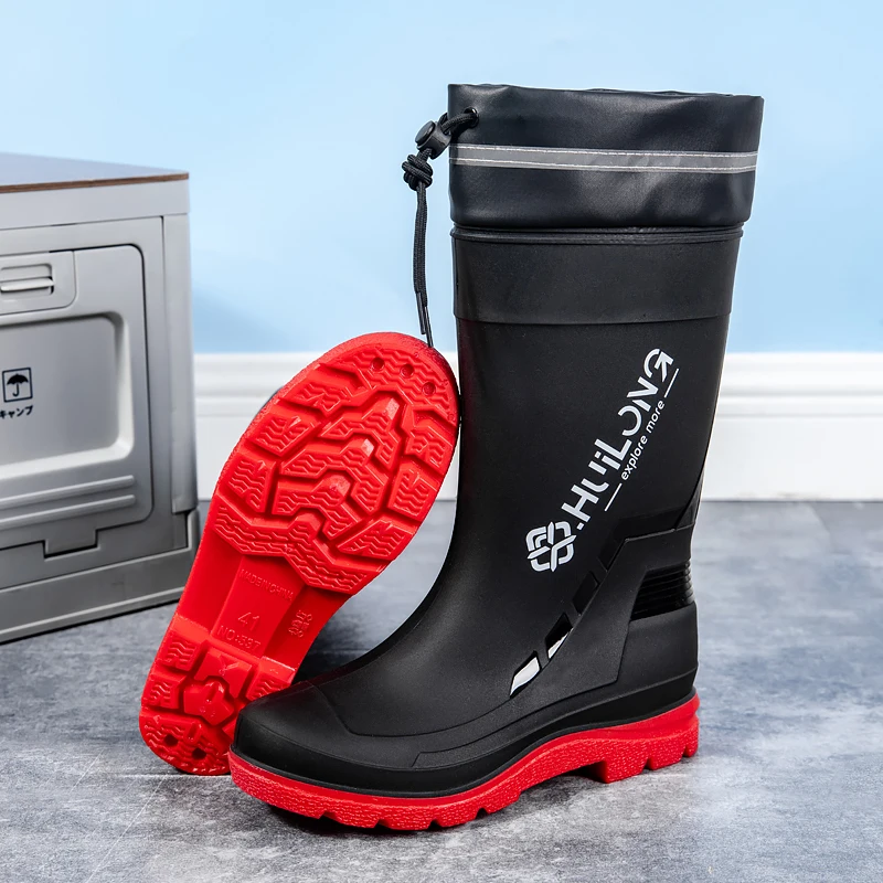 Высокие мужские резиновые сапоги, черные непромокаемые туфли, водонепроницаемые галоши, садовые резиновые сапоги для рыбалки, резиновые нескользящие мужские непромокаемые туфли 
Высокие мужские резиновые сапоги, черные непромокаемые туфли, водонепроницаемые галоши, садовые резиновые сапоги для рыбалки, резиновые нескользящие мужские непромокаемые туфли