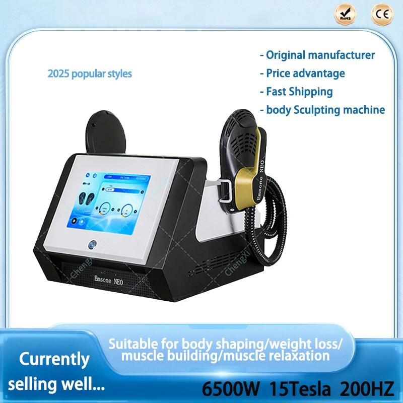 Портативная машина для похудения тела EMS, 2 ручки, RF EMSone NEO, стимуляция мышц, уменьшение жира, потеря веса для рук, ног
Портативная машина для похудения тела EMS, 2 ручки, RF EMSone NEO, стимуляция мышц, уменьшение жира, потеря веса для рук, ног