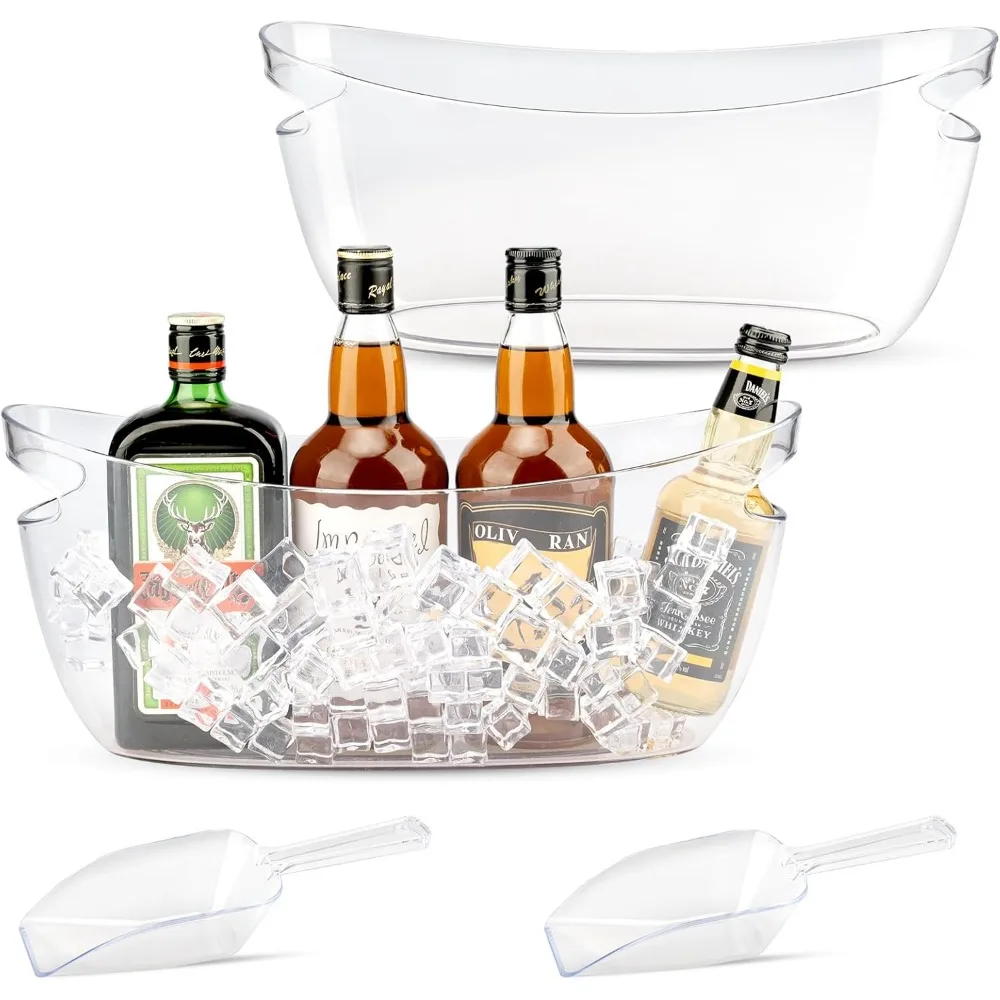 Two 5 5L Clear Acrylic Ice Buckets with Scoop for Party Drinks Bar Cooler
Two 5 5L Clear Acrylic Ice Buckets with Scoop for Party Drinks Bar Cooler
