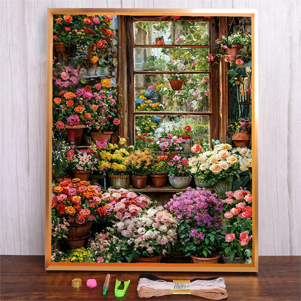 Flowers House Pattern Cross Stitch Kit Scenery Pattern 14ct 11ct Canvas Cloth Cotton Thread Embroidery Needlework Crafts Set
Flowers House Pattern Cross Stitch Kit Scenery Pattern 14ct 11ct Canvas Cloth Cotton Thread Embroidery Needlework Crafts Set