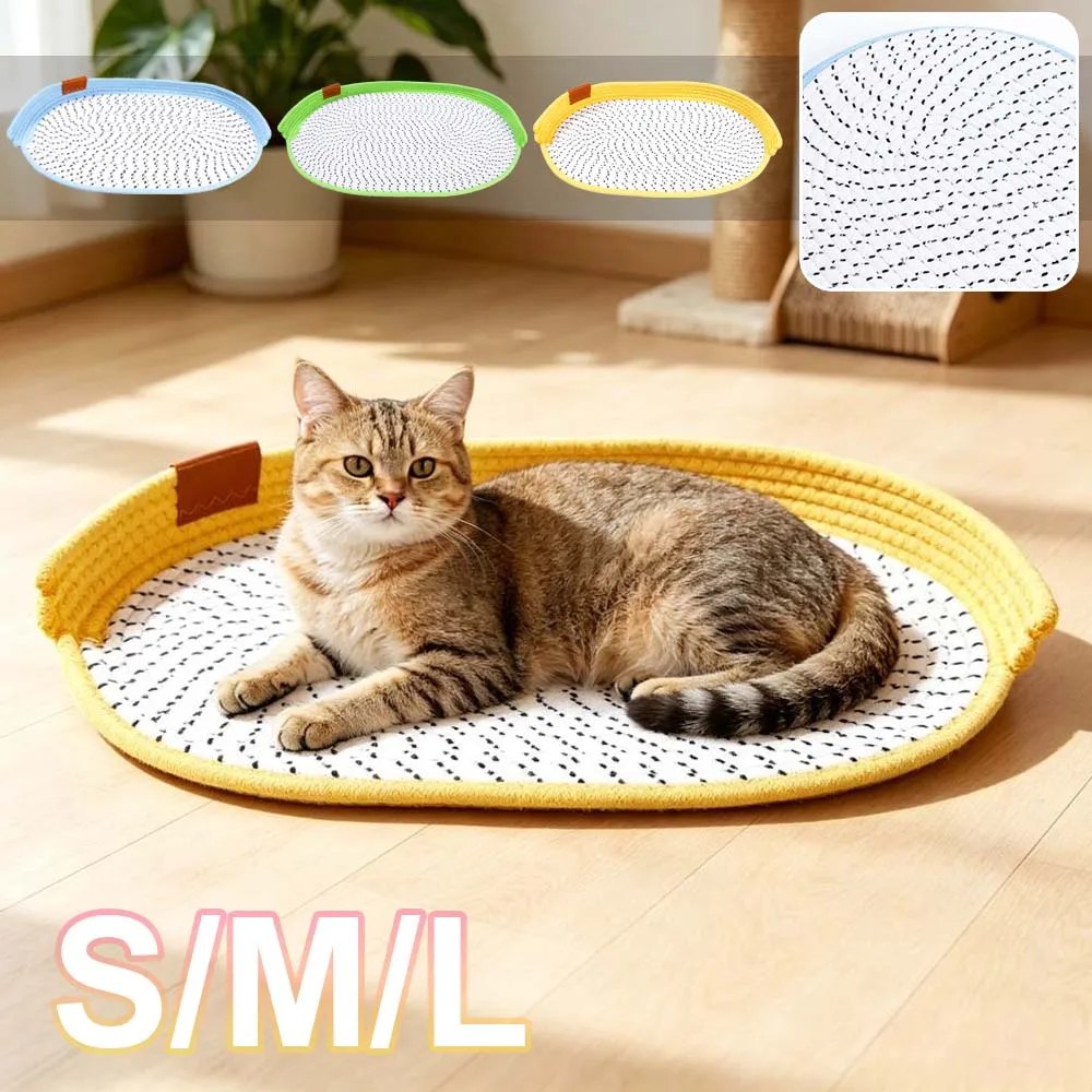 S/M/L Cat Scratcher Mat Cotton Rope Pet Bed Cooling Pad for Summer Kitten Reusable Wear-resistant Puppy Supplies for Indoor Cats
S/M/L Cat Scratcher Mat Cotton Rope Pet Bed Cooling Pad for Summer Kitten Reusable Wear-resistant Puppy Supplies for Indoor Cats