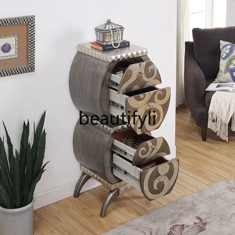 Light luxury chest living room villa silver foil jewelry cabinet jewelry cabinet Nordic bedroom chest of drawers
Light luxury chest living room villa silver foil jewelry cabinet jewelry cabinet Nordic bedroom chest of drawers