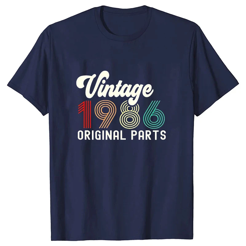 Vintage 1986 Original Parts Men Women T-Shirt Short Sleeves Harajuku Unisex Tee Summer Trend Large Size Round Neck Couple Tops
Vintage 1986 Original Parts Men Women T-Shirt Short Sleeves Harajuku Unisex Tee Summer Trend Large Size Round Neck Couple Tops