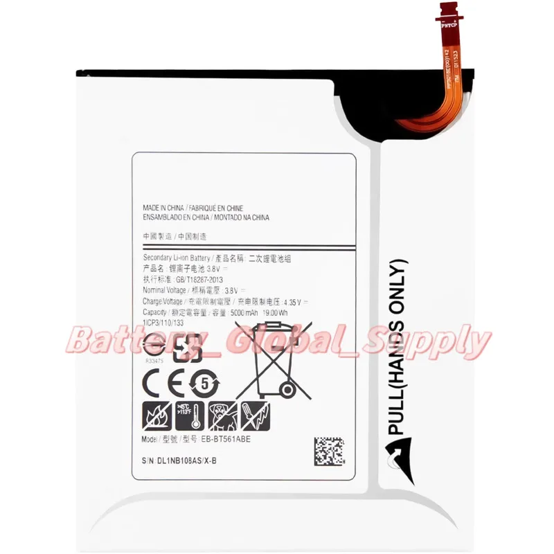 For EB-BT561ABE Tab E 9.6 T560 T561 Battery 3.8V 5000mAh 1PCS New
For EB-BT561ABE Tab E 9.6 T560 T561 Battery 3.8V 5000mAh 1PCS New