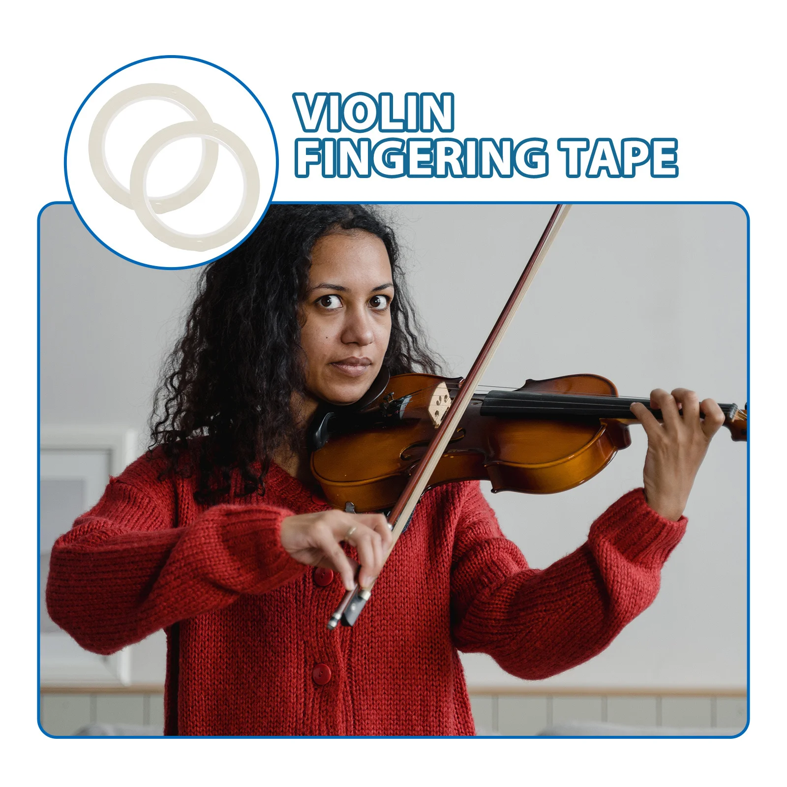 2 Rolls Violin Learning Tape Thin Non-Mark Fingerboard Stickers for String Instruments Practice Training Position Guide Decals