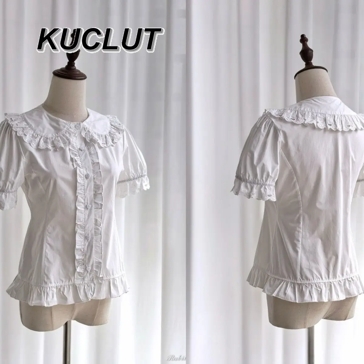 Fashion Solid Color Lolita Style Lady Simple Short-sleeved Inside Shirt Summer Women's Tops Casual Elegant Blouses Femme
Fashion Solid Color Lolita Style Lady Simple Short-sleeved Inside Shirt Summer Women's Tops Casual Elegant Blouses Femme