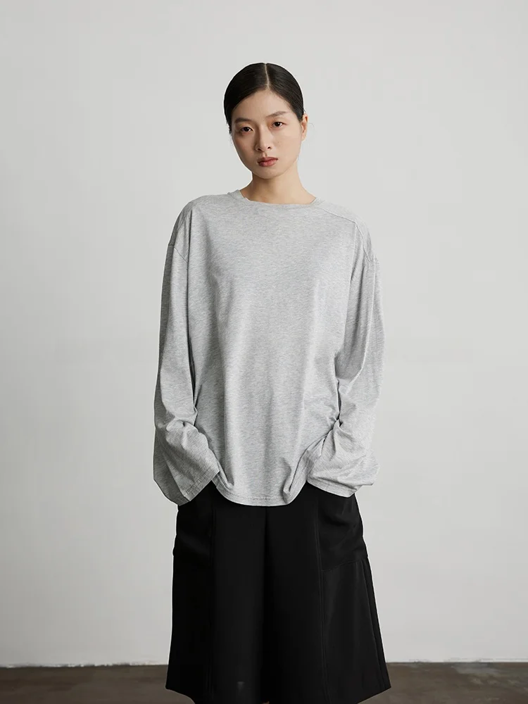 Ordinary times Long Sleeve T-Shirt Lenzing Lyocell Comfortable Soft Silhouette Structure Pure Color Versatile Casual Style
Ordinary times Long Sleeve T-Shirt Lenzing Lyocell Comfortable Soft Silhouette Structure Pure Color Versatile Casual Style