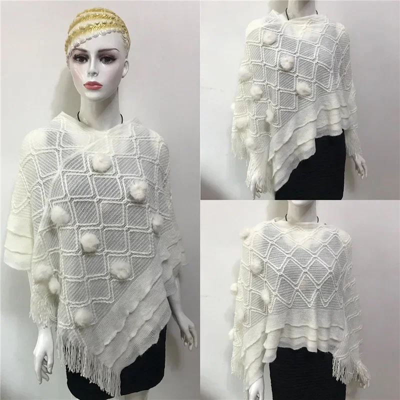 Spring Autumn New European American Women Wool Ball Cloak Shawl Tassel Jacquard Knitted Coat Lady Cloak Fashion Selling White
Spring Autumn New European American Women Wool Ball Cloak Shawl Tassel Jacquard Knitted Coat Lady Cloak Fashion Selling White