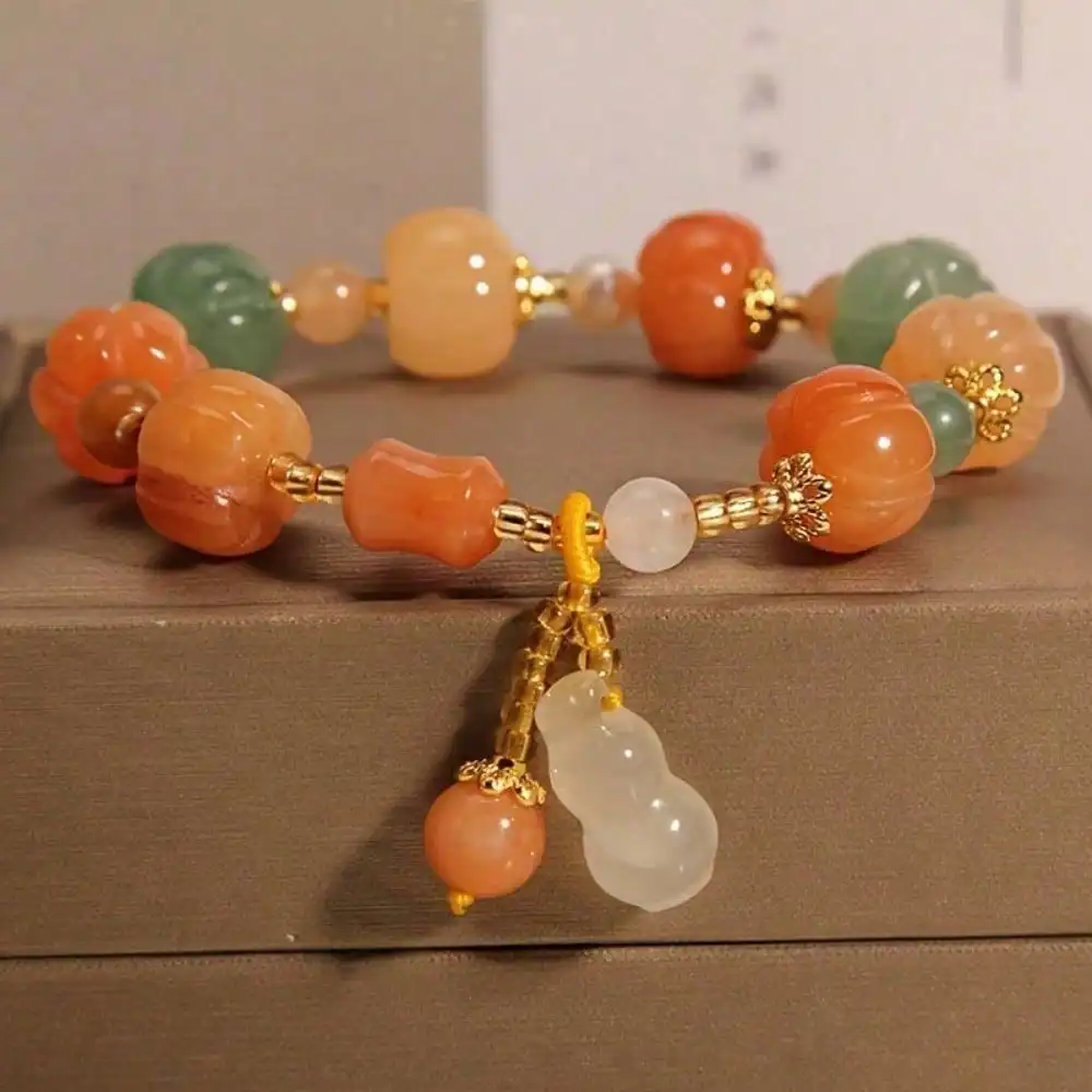 New Chinese Style Colorful Beaded Bracelets For Women Vintage Natural Stone Handmade Pumpkin Beads Bangle Bracelet Jewelry Gifts
New Chinese Style Colorful Beaded Bracelets For Women Vintage Natural Stone Handmade Pumpkin Beads Bangle Bracelet Jewelry Gifts