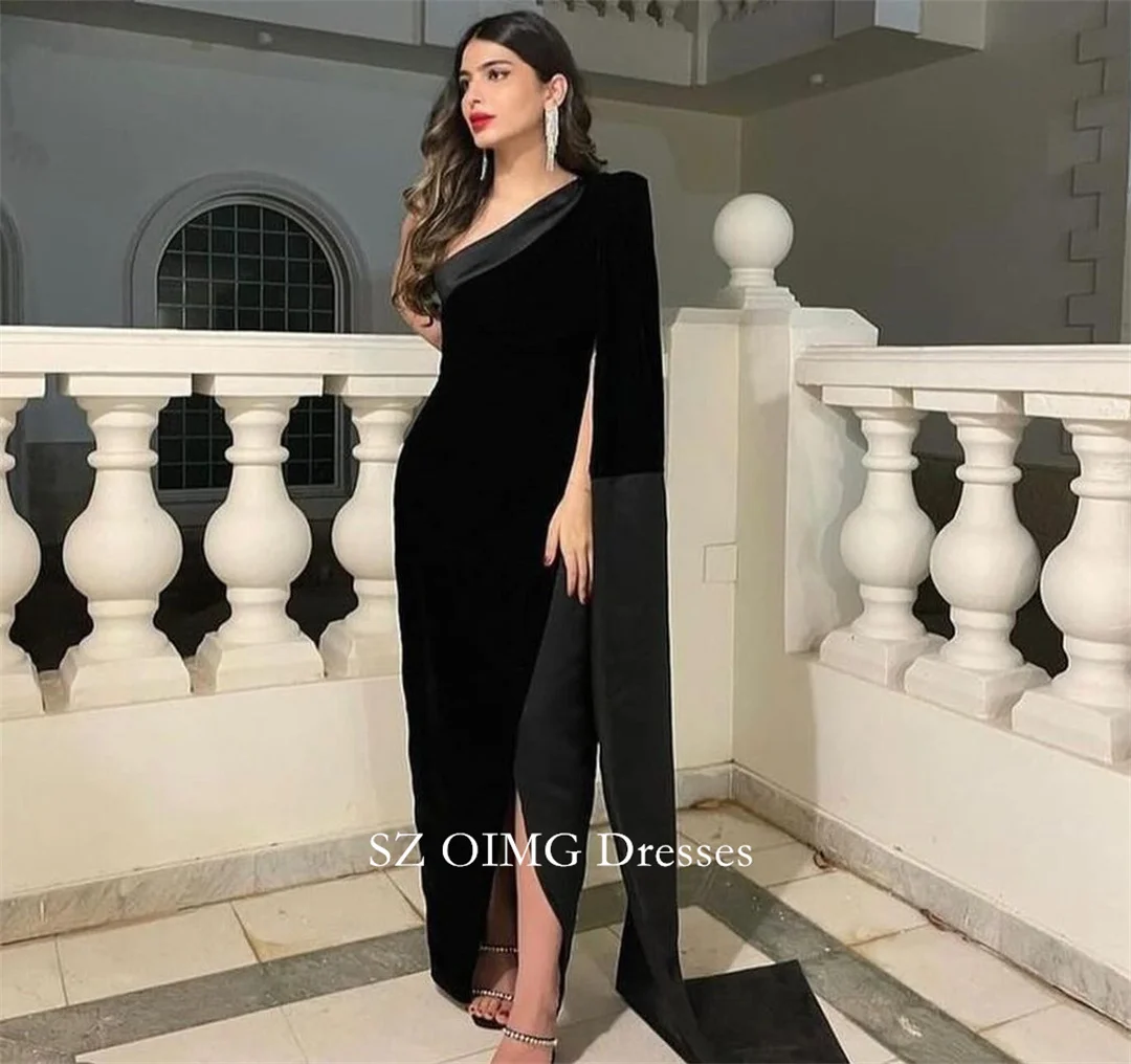 OIMG Mermaid One-Shoulder Black Women Vintage Prom Dresses Full Sleeves Floor Length Evening Gowns 2023 Formal Party Dress
OIMG Mermaid One-Shoulder Black Women Vintage Prom Dresses Full Sleeves Floor Length Evening Gowns 2023 Formal Party Dress
