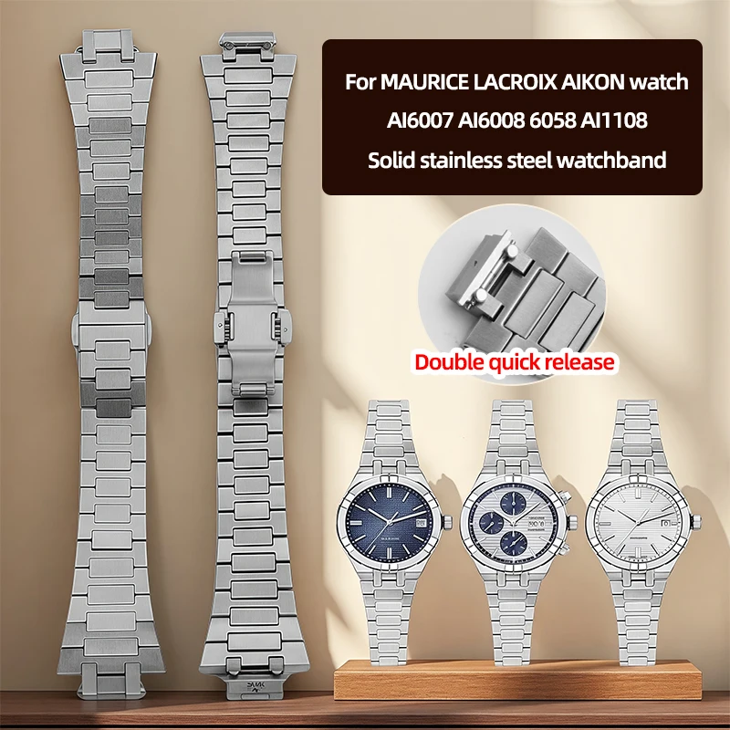 For MAURICE LACROIX AIKON unisex Strap Quick Release Solid stainless steel watchband AI6007 AI6008 6058 AI1108 metal Bracelet 
For MAURICE LACROIX AIKON unisex Strap Quick Release Solid stainless steel watchband AI6007 AI6008 6058 AI1108 metal Bracelet