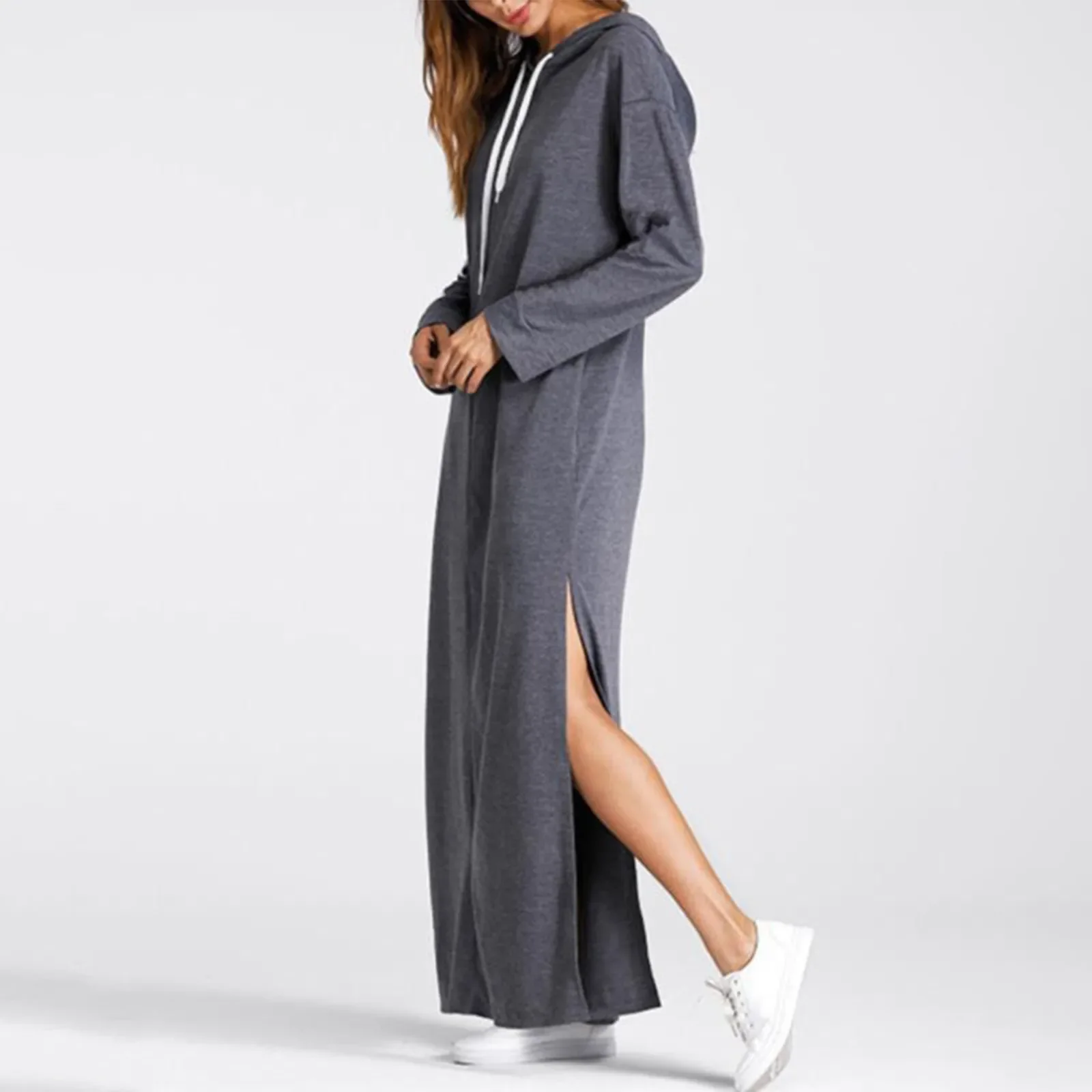 2023 Women Maxi Dress Autumn Fashion Vintage Hooded Dress Sweatshirt Winter Long Sleeve Hoodies Winter Vestido Robe Femme
2023 Women Maxi Dress Autumn Fashion Vintage Hooded Dress Sweatshirt Winter Long Sleeve Hoodies Winter Vestido Robe Femme