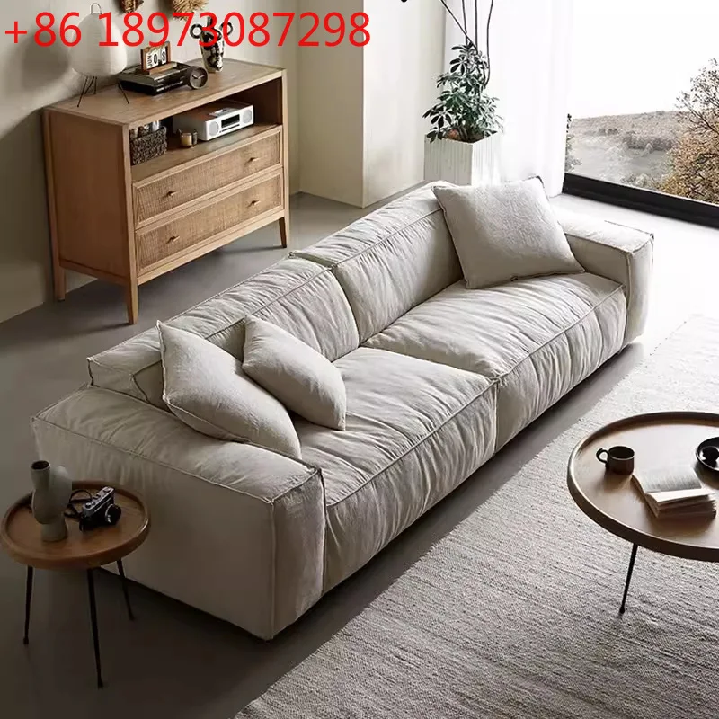 Linen fabric sofa small living room tofu block three-seater inline retro sofa
Linen fabric sofa small living room tofu block three-seater inline retro sofa