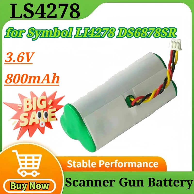 LS4278 3.6V 800mAh for Symbol LI4278 DS6878SR Barcode Scanning Machine NI-MH Battery Pack
LS4278 3.6V 800mAh for Symbol LI4278 DS6878SR Barcode Scanning Machine NI-MH Battery Pack