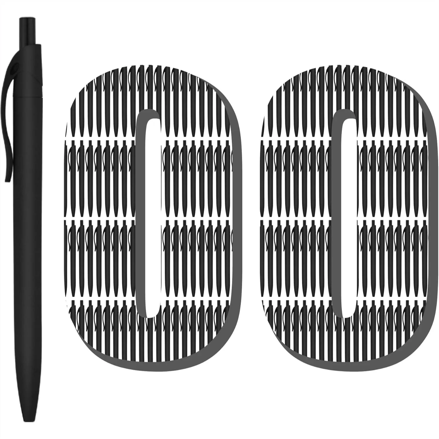 Retractable Ballpoint Pens 100 Pack, No Bleed Black Ink, Medium Point 1.0mm, Smooth Writing Pens for Office School Supplies
Retractable Ballpoint Pens 100 Pack, No Bleed Black Ink, Medium Point 1.0mm, Smooth Writing Pens for Office School Supplies