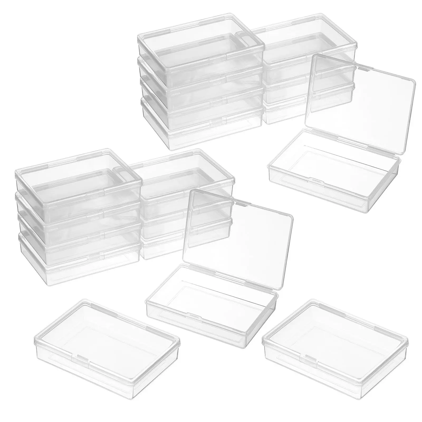20pcs Clear Plastic Bead Trinket Box With Hinged Lid Jewelry Organizer Tiny Card Packaging Box Small Storage Case 12.5x10x3.5cm
20pcs Clear Plastic Bead Trinket Box With Hinged Lid Jewelry Organizer Tiny Card Packaging Box Small Storage Case 12.5x10x3.5cm