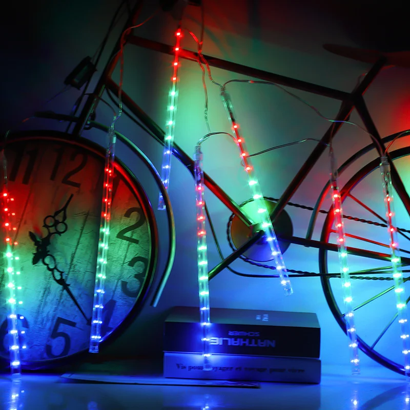 EU Plug LED Meteor Shower Light Fairy String Holiday Lighting 30/50cm 8 Tube For Christmas Garden Decoration Tree Decor
EU Plug LED Meteor Shower Light Fairy String Holiday Lighting 30/50cm 8 Tube For Christmas Garden Decoration Tree Decor