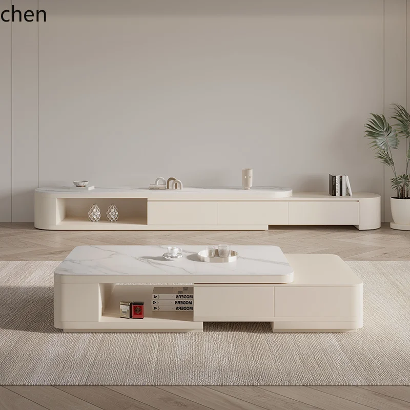 WL cream wind retractable rock slab coffee table TV cabinet new modern simple size apartment coffee table
WL cream wind retractable rock slab coffee table TV cabinet new modern simple size apartment coffee table