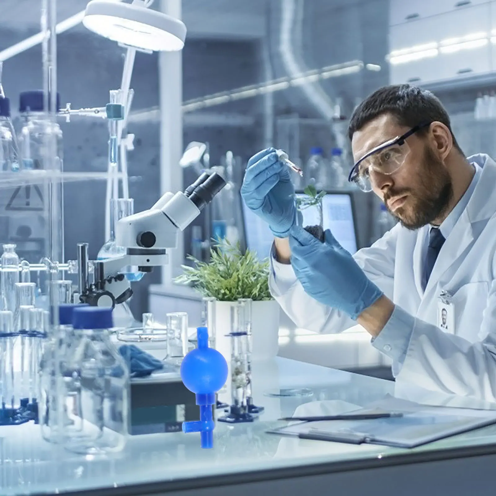 Quantitative Suction Ball Blue Pipette Filler Bulb Syringe Lab Supplies Three Way Device Laboratory Equipment Silicone Reliable
Quantitative Suction Ball Blue Pipette Filler Bulb Syringe Lab Supplies Three Way Device Laboratory Equipment Silicone Reliable