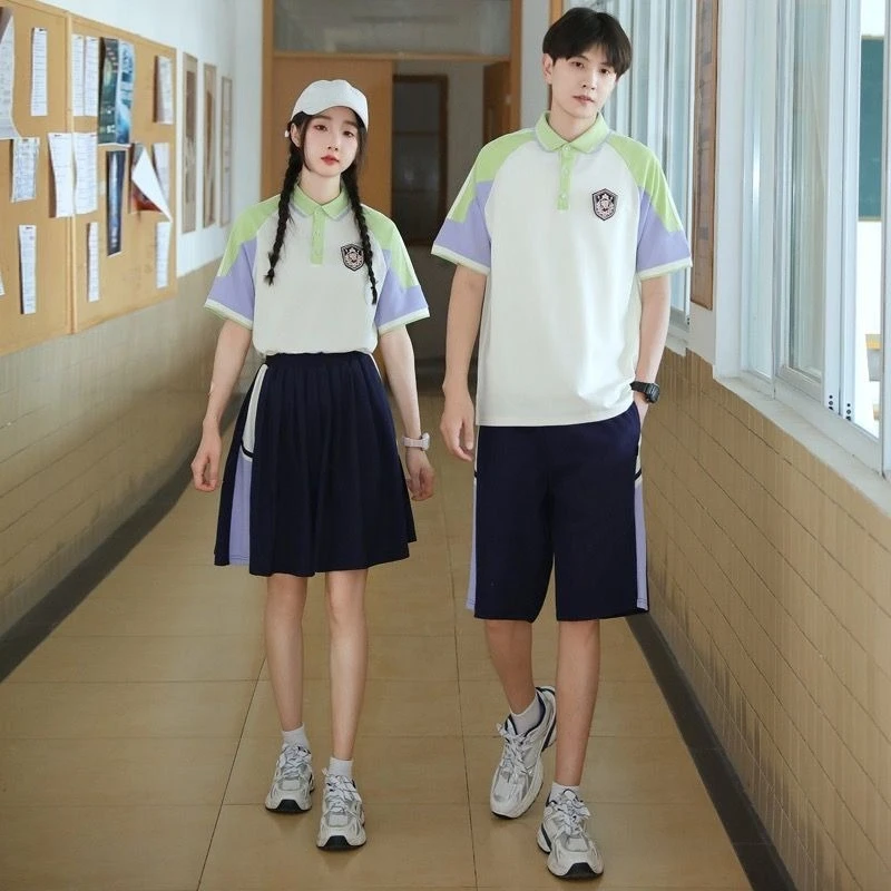 Preppy Style Short Sleeve Polo Shirt Set Summer School Uniform for Primary Middle School Students Class Wear Graduation Apparel
Preppy Style Short Sleeve Polo Shirt Set Summer School Uniform for Primary Middle School Students Class Wear Graduation Apparel