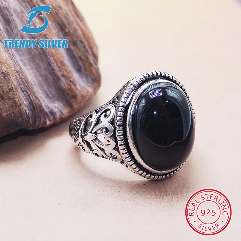 luxury Mens Man rings real 925 sterling silver certified original jewelry for men natural gemstone black onyx stone ring male
luxury Mens Man rings real 925 sterling silver certified original jewelry for men natural gemstone black onyx stone ring male