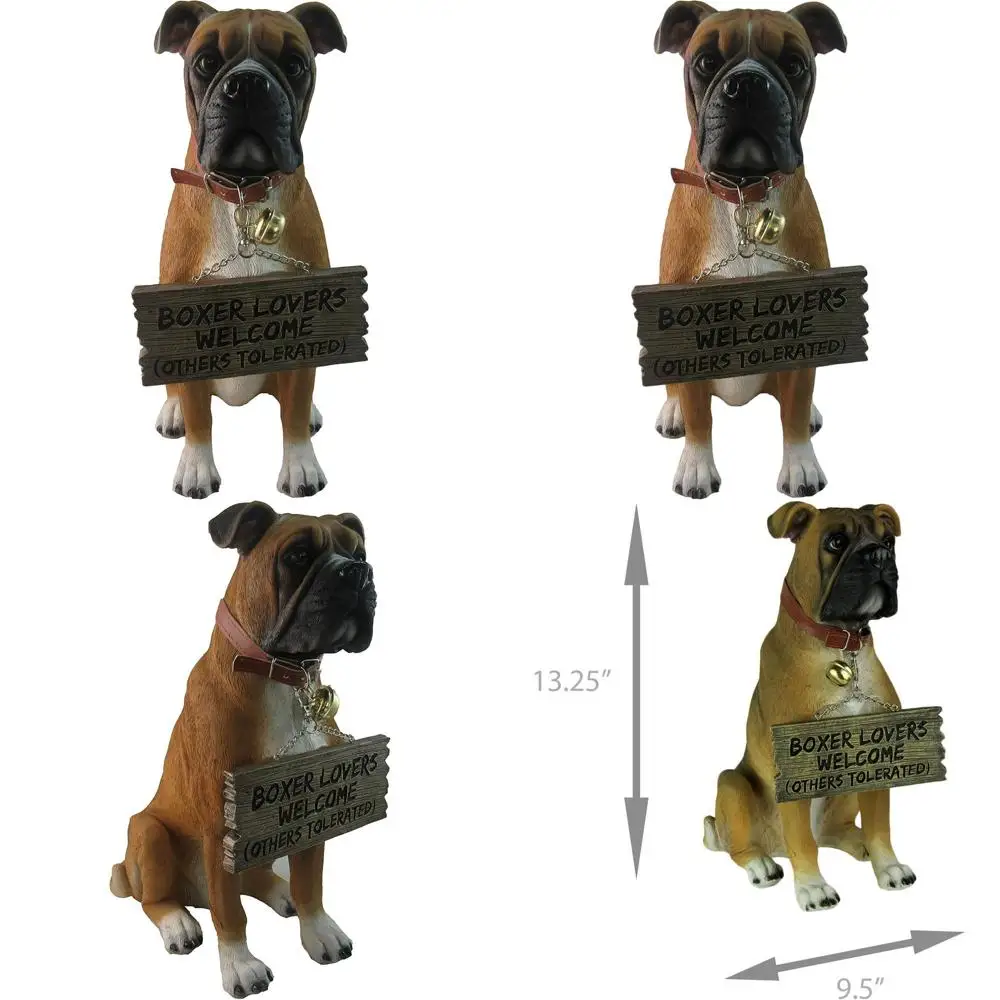 Декоративная садовая статуэтка собаки породы боксер для входной веранды - табличка «Добро пожаловать» для улицы
Декоративная садовая статуэтка собаки породы боксер для входной веранды - табличка «Добро пожаловать» для улицы