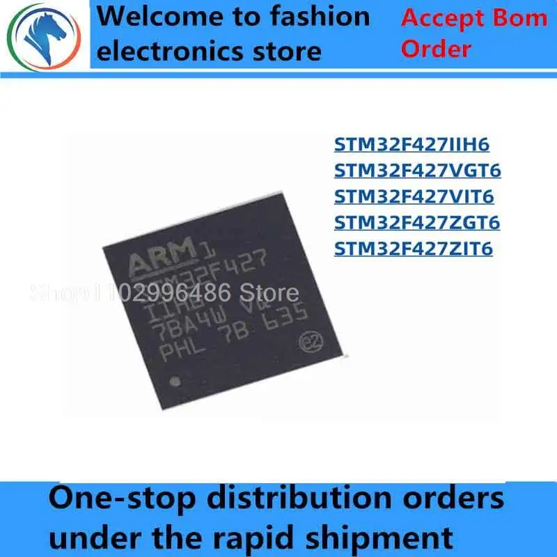 100% New STM32F427IIH6 UFBGA201 STM32F427VGT6 STM32F427VIT6 LQFP100 STM32F427ZGT6 STM32F427ZIT6 LQFP144 chips ic
100% New STM32F427IIH6 UFBGA201 STM32F427VGT6 STM32F427VIT6 LQFP100 STM32F427ZGT6 STM32F427ZIT6 LQFP144 chips ic