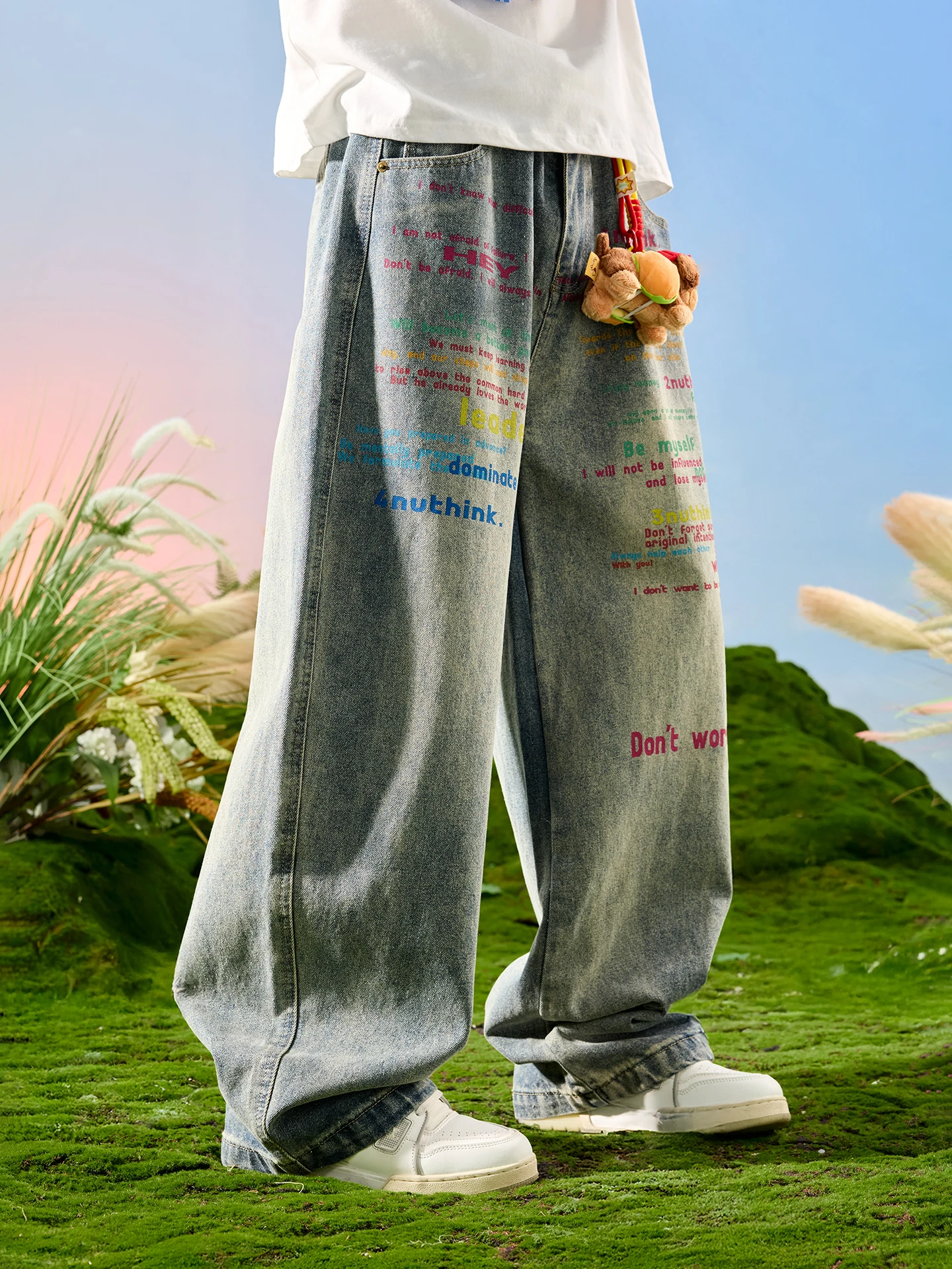 Nuthink American Retro Waed out Jeans Men's Wide Leg Draped Letter Trendy Pants Spring 2026 Casual Straight Cut Cotton Poly...
Nuthink American Retro Waed out Jeans Men's Wide Leg Draped Letter Trendy Pants Spring 2026 Casual Straight Cut Cotton Poly...