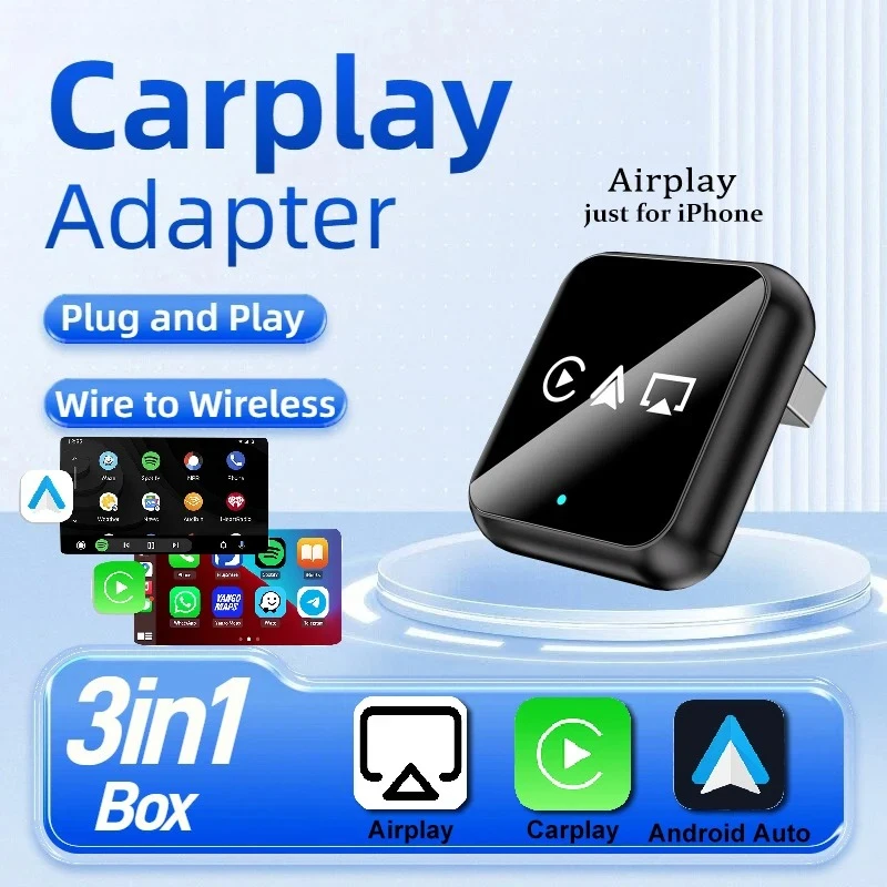 Беспроводной CarPlay 2026 для Apple iPhone, AirPlay, Smart AI Box, Bluetooth, WiFi, Android Auto, система подключения к автомобилю, адаптер CarPlay 3-в-1
Беспроводной CarPlay 2026 для Apple iPhone, AirPlay, Smart AI Box, Bluetooth, WiFi, Android Auto, система подключения к автомобилю, адаптер CarPlay 3-в-1