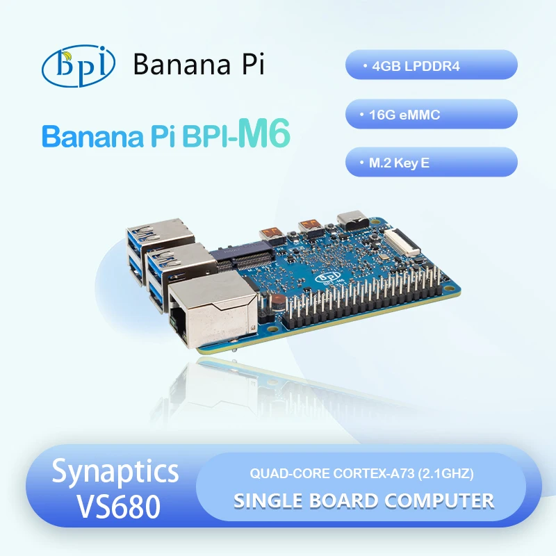 Смартфон Banana Pi BPI-M6 Synaptics VideoSmart VS680 quad-core Cortex-A73 4GB LPDDR4 16GB eMMC До 6,75 Топ воображение GE9920 GPU
Смартфон Banana Pi BPI-M6 Synaptics VideoSmart VS680 quad-core Cortex-A73 4GB LPDDR4 16GB eMMC До 6,75 Топ воображение GE9920 GPU