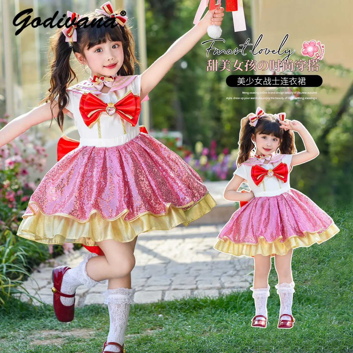 Sweet Girls Summer New Cosplay Lolita Princess Dress Childrens Sailor Collar High Waist Bow Birthday Day Performance Ball Gown
Sweet Girls Summer New Cosplay Lolita Princess Dress Childrens Sailor Collar High Waist Bow Birthday Day Performance Ball Gown