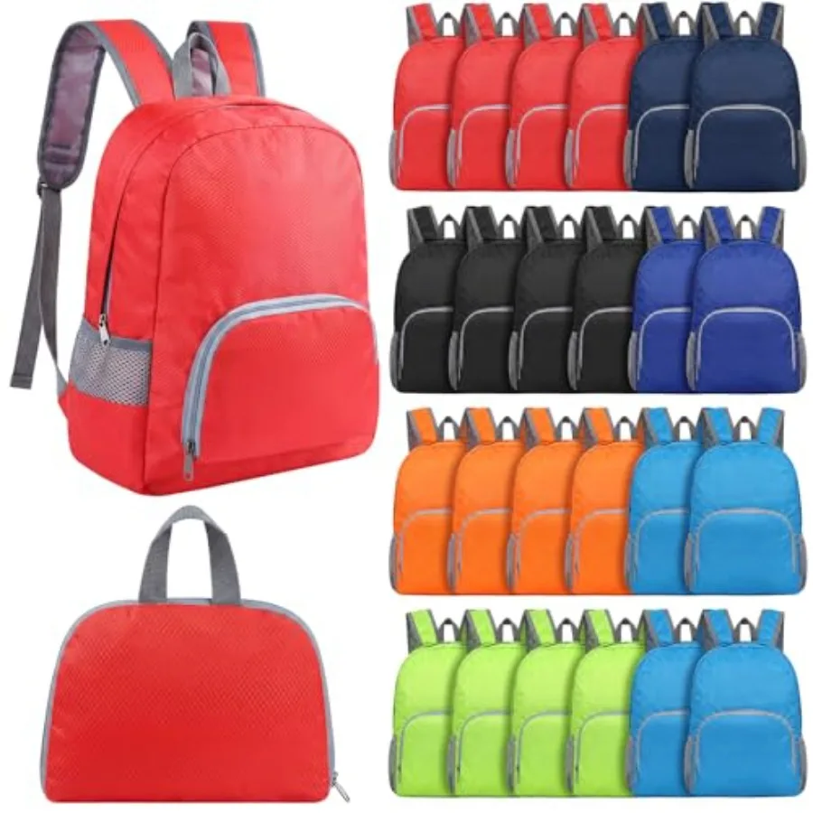 24 Pcs Back to School Backpacks in Bulk Classic Colorful Foldable Backpacks Oxford Cloth Multi-Use Book Bags for Outdoor Travel
24 Pcs Back to School Backpacks in Bulk Classic Colorful Foldable Backpacks Oxford Cloth Multi-Use Book Bags for Outdoor Travel
