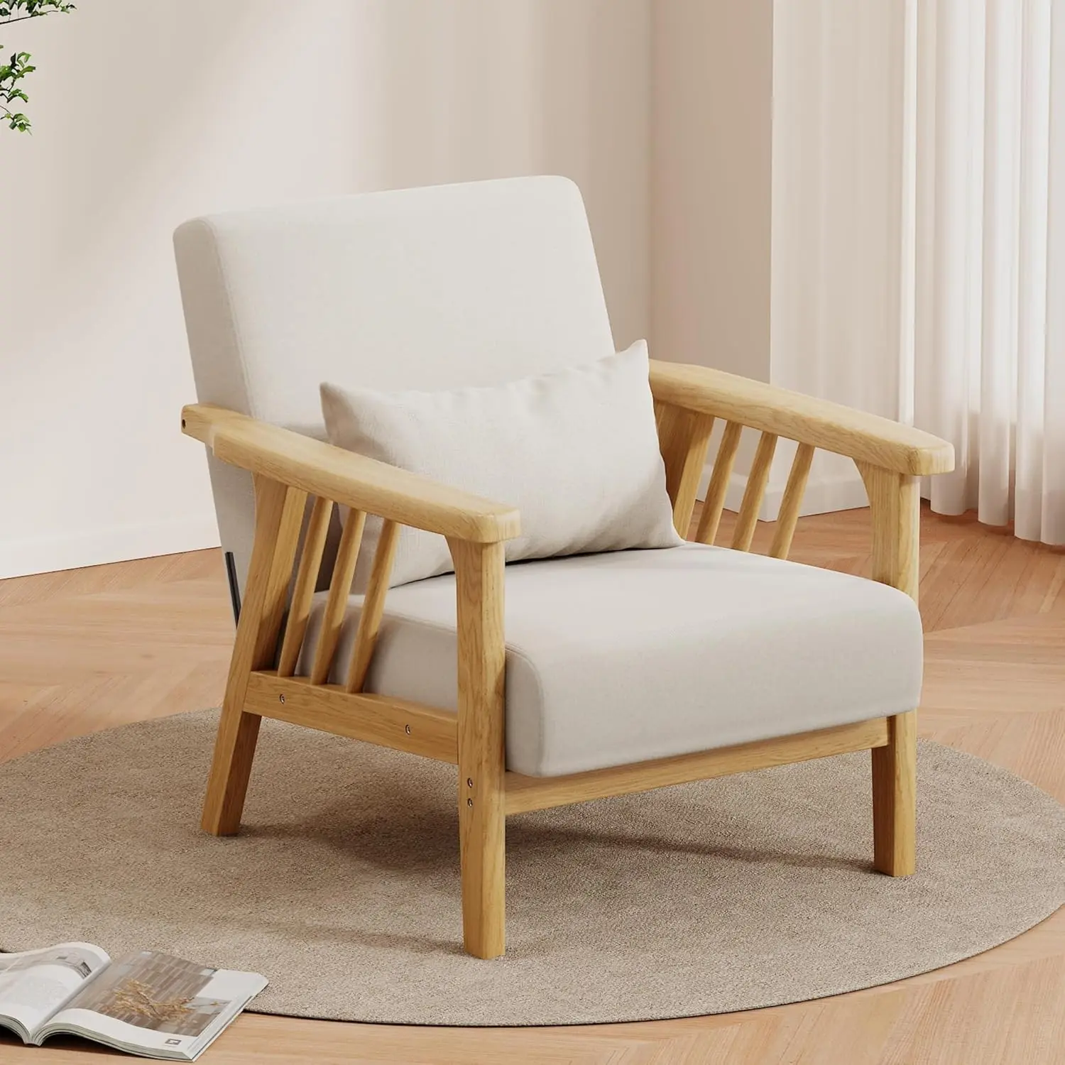 Fabric Upholstered Soft Comfy Living Room Chairs with Armrest Waist Cushion Pillow for Office Reading Waiting Room
Fabric Upholstered Soft Comfy Living Room Chairs with Armrest Waist Cushion Pillow for Office Reading Waiting Room