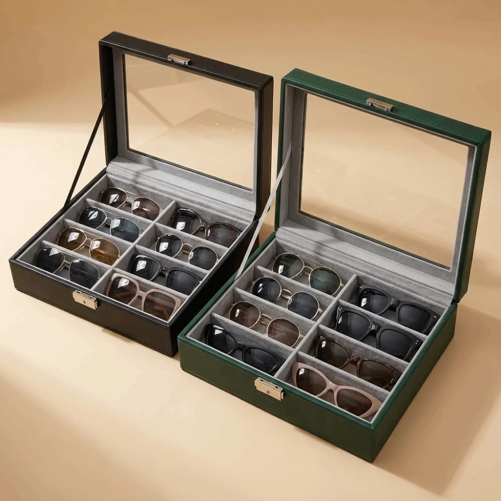 8‑Grid Sunglasses Display Case Clear View Multi Grid Glasses Storage Box Multi-Functional Dust-Proof Eyeglasses Display Stand
8‑Grid Sunglasses Display Case Clear View Multi Grid Glasses Storage Box Multi-Functional Dust-Proof Eyeglasses Display Stand
