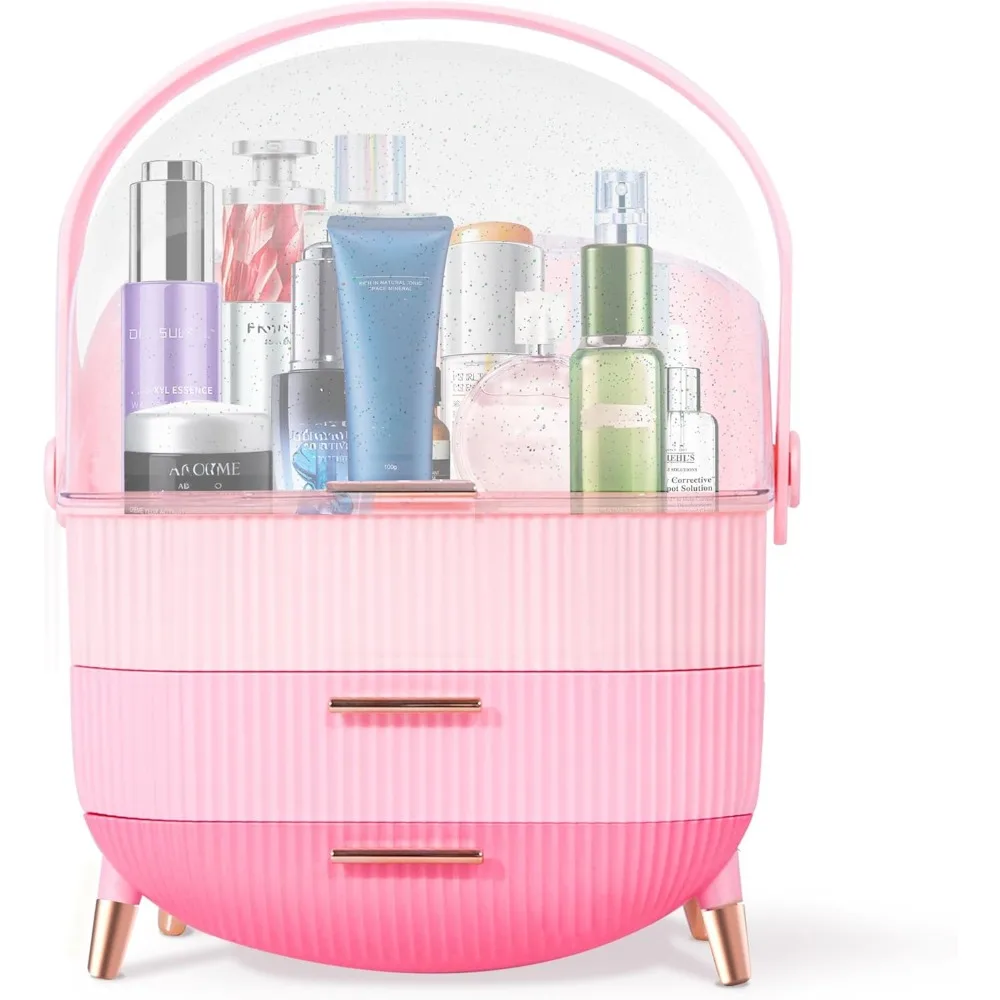 Triple Pink Makeup Organizer with Drawers - Large Capacity Cosmetic Storage Case for Teens and Girls
Triple Pink Makeup Organizer with Drawers - Large Capacity Cosmetic Storage Case for Teens and Girls
