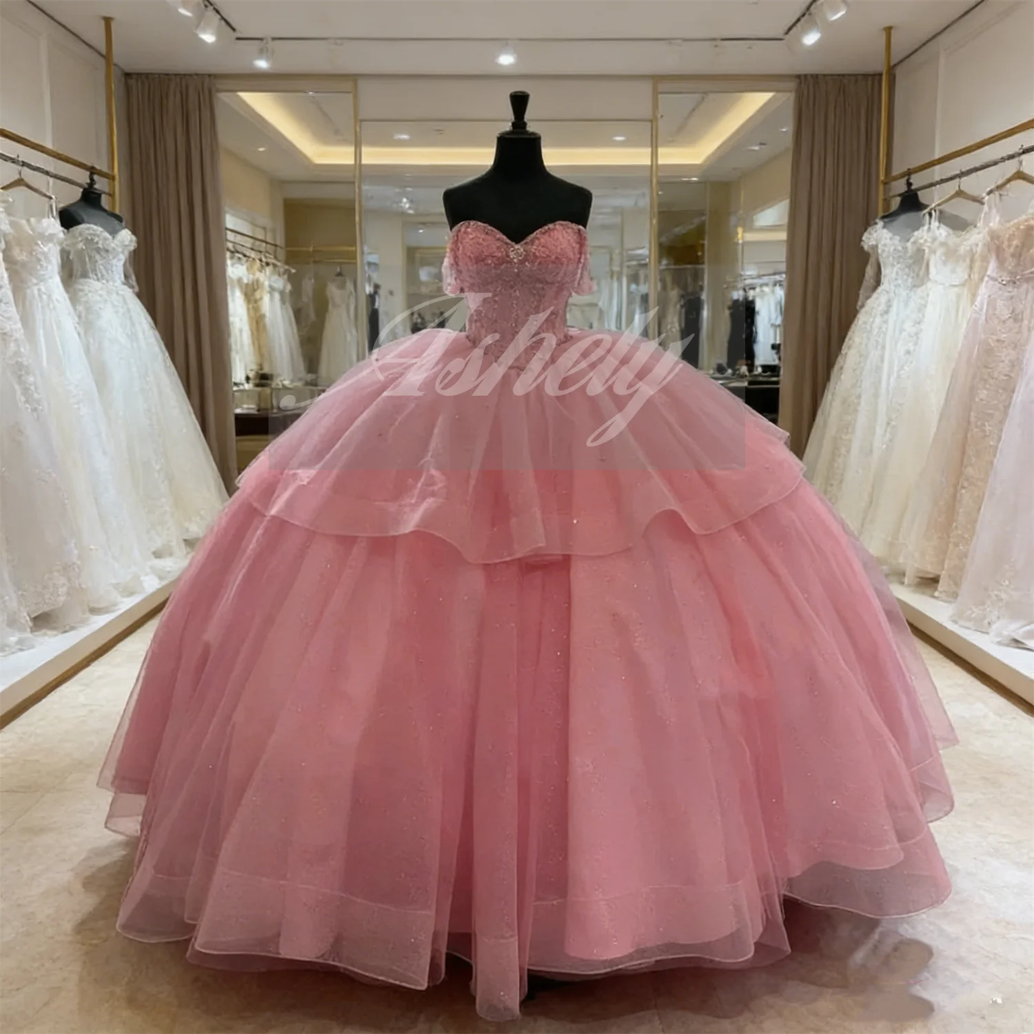 Elegant Pink Princess Girl Quinceanera Dresses Beaded Crystal Bow Ballgown Prom Dress Birthday Party Vestido 15 Anos Customized
Elegant Pink Princess Girl Quinceanera Dresses Beaded Crystal Bow Ballgown Prom Dress Birthday Party Vestido 15 Anos Customized
