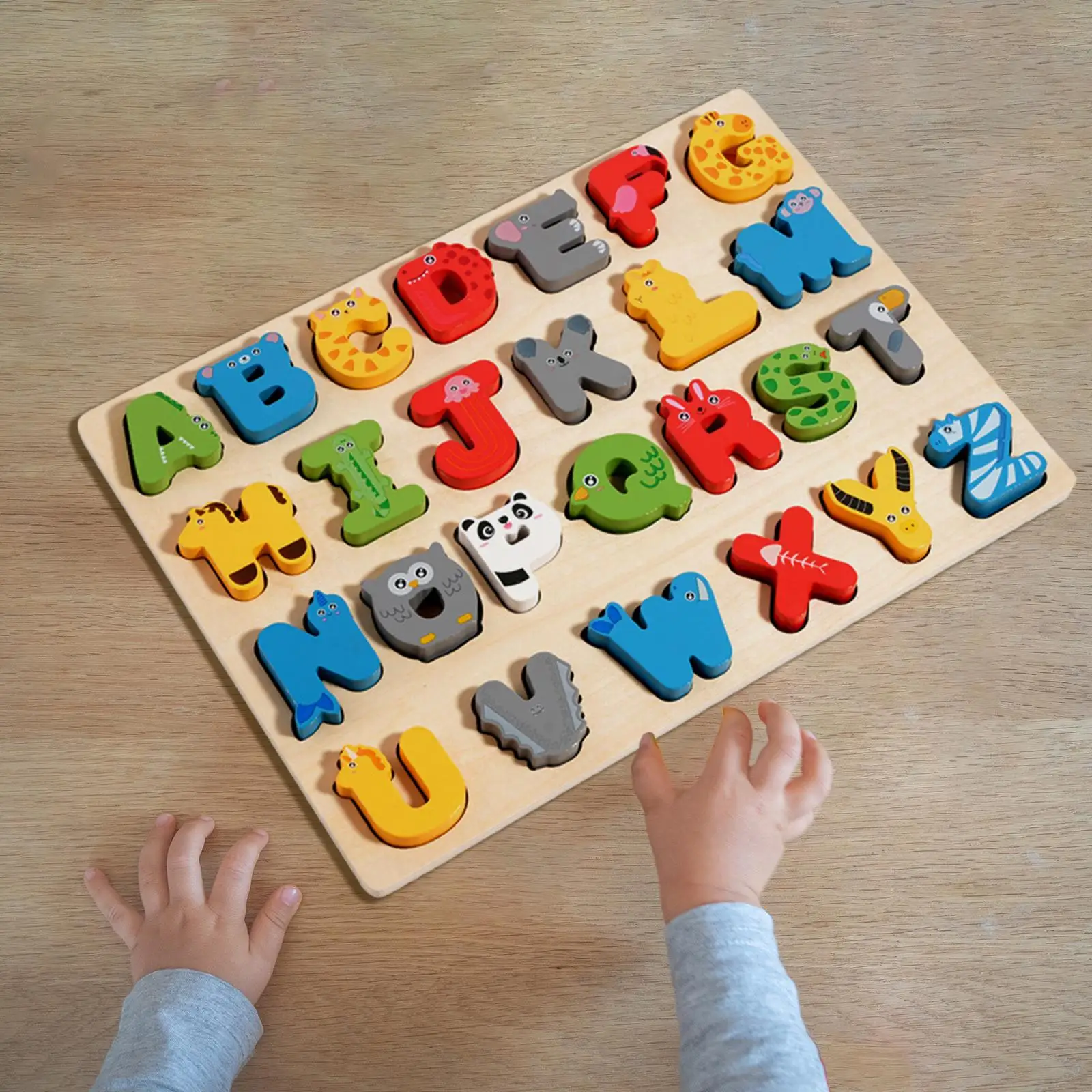 Wooden Alphabet Puzzle,Building Blocks,Enlightenment,Preschool Alphabet Learning Toy for Travel Train Car Airplane Home 
Wooden Alphabet Puzzle,Building Blocks,Enlightenment,Preschool Alphabet Learning Toy for Travel Train Car Airplane Home