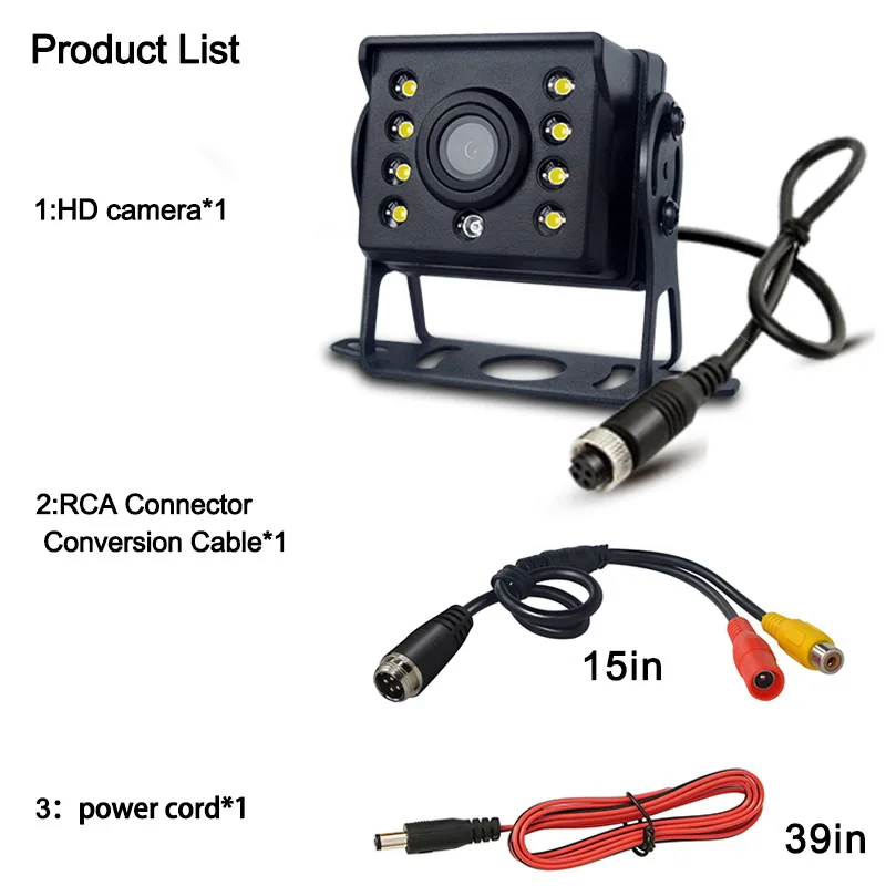 12V 24V Heavy Duty Truck Reverse Backup Camera 4PIN or RCA Night Vision Waterproof Rear View Reverse For Car Trailer Pickups Van 
12V 24V Heavy Duty Truck Reverse Backup Camera 4PIN or RCA Night Vision Waterproof Rear View Reverse For Car Trailer Pickups Van