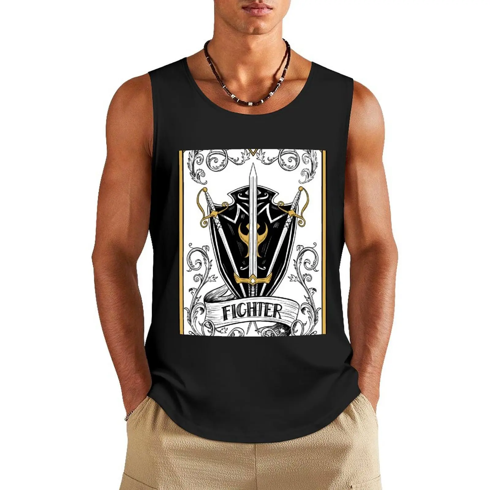 D&D Fighter Tarot Tank Top t-shirt Men's muscle t-shirt Male clothes Men's sports t-shirt
D&D Fighter Tarot Tank Top t-shirt Men's muscle t-shirt Male clothes Men's sports t-shirt