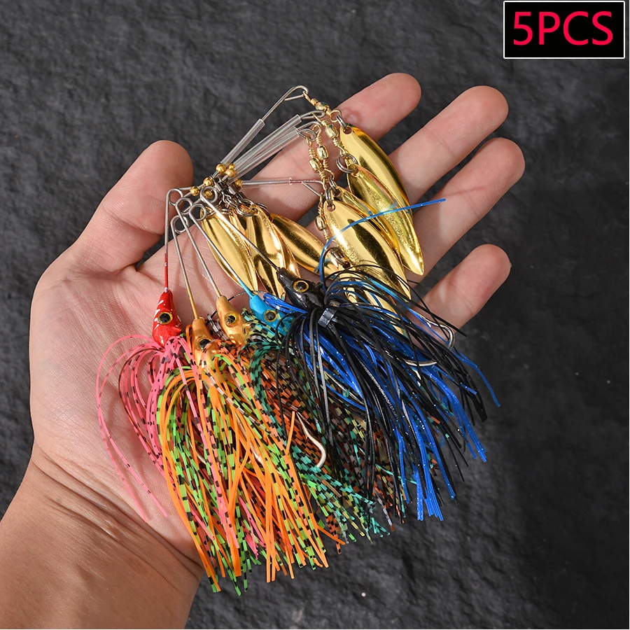 5pcs Swivel Fish Fishing Lures Set Spinner Artificial Bait Skirts Kit Weedless Buzzbait Wobblers For Bass Pike Swimbait Walleye
5pcs Swivel Fish Fishing Lures Set Spinner Artificial Bait Skirts Kit Weedless Buzzbait Wobblers For Bass Pike Swimbait Walleye