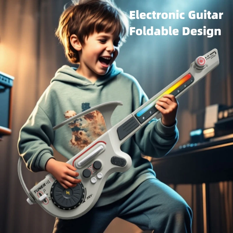 Stringless Electric Guitar Multifunction DJ Music Mixer LED Lights Kids Early Educational Toy Musical Instrument for Xmas Gifts
Stringless Electric Guitar Multifunction DJ Music Mixer LED Lights Kids Early Educational Toy Musical Instrument for Xmas Gifts