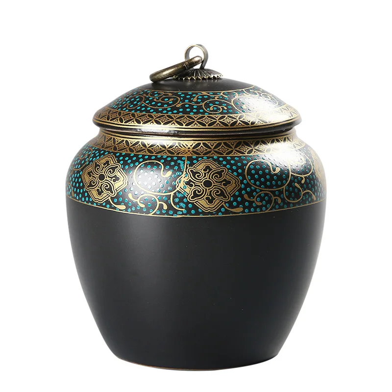 Ceramic Jar Storage Sealed Lid Gold-Plated Tea Moisture-Proof Kitchen Grain Pot
Ceramic Jar Storage Sealed Lid Gold-Plated Tea Moisture-Proof Kitchen Grain Pot