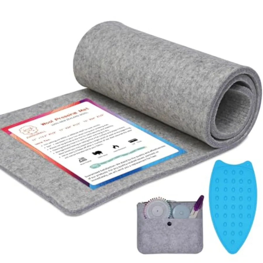 Wool Pressing Mat for Quilting15 x 54 XL Extra Large Felt Ironing Pad 3/8" Thick, 100% Natural Wool Heat Resistant for Ironing,
Wool Pressing Mat for Quilting15 x 54 XL Extra Large Felt Ironing Pad 3/8" Thick, 100% Natural Wool Heat Resistant for Ironing,