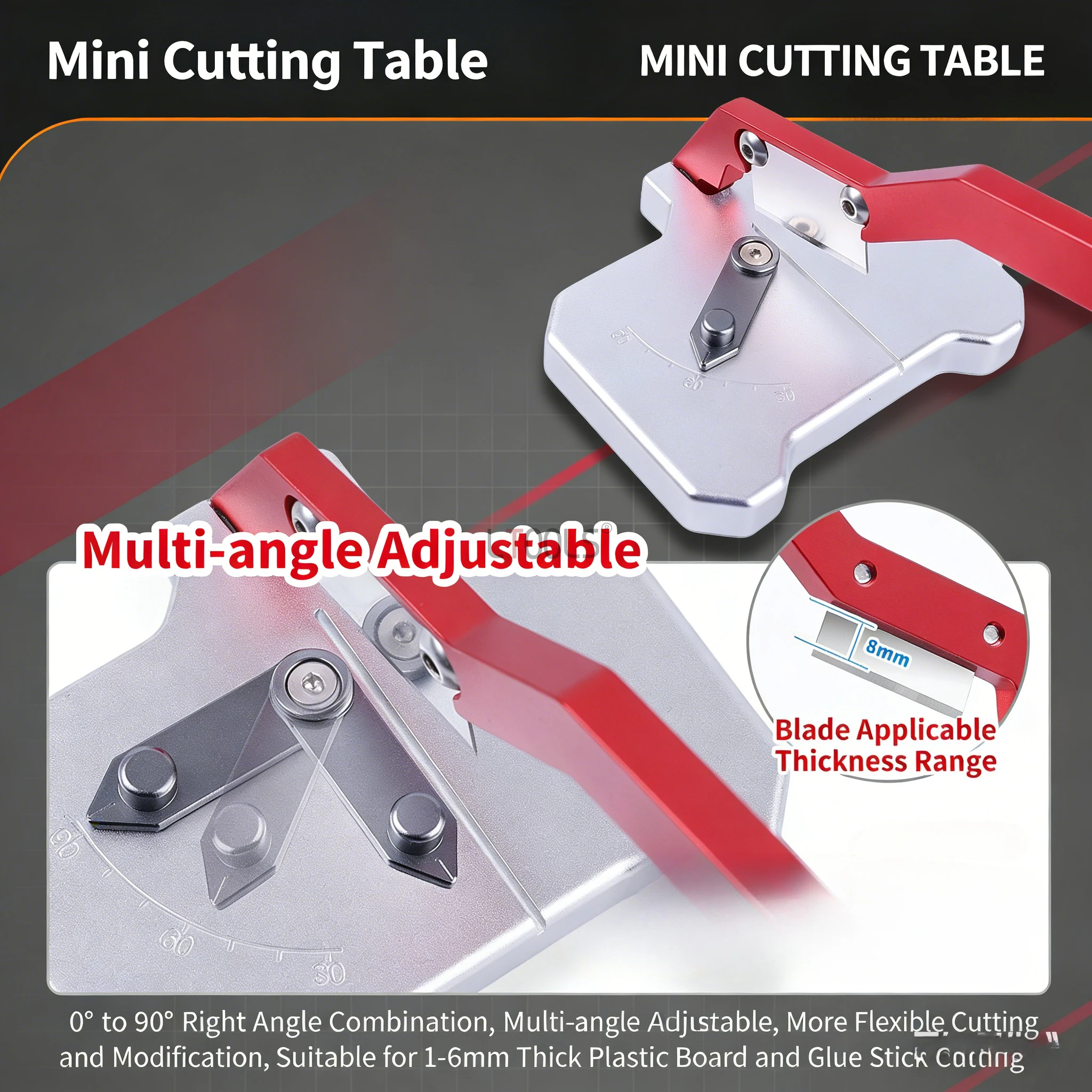 Миниатюрный портативный резак для пленки с регулируемым углом наклона, подходит для быстрой резки строительных наборов, моделей для хобби и деревообработки
Миниатюрный портативный резак для пленки с регулируемым углом наклона, подходит для быстрой резки строительных наборов, моделей для хобби и деревообработки